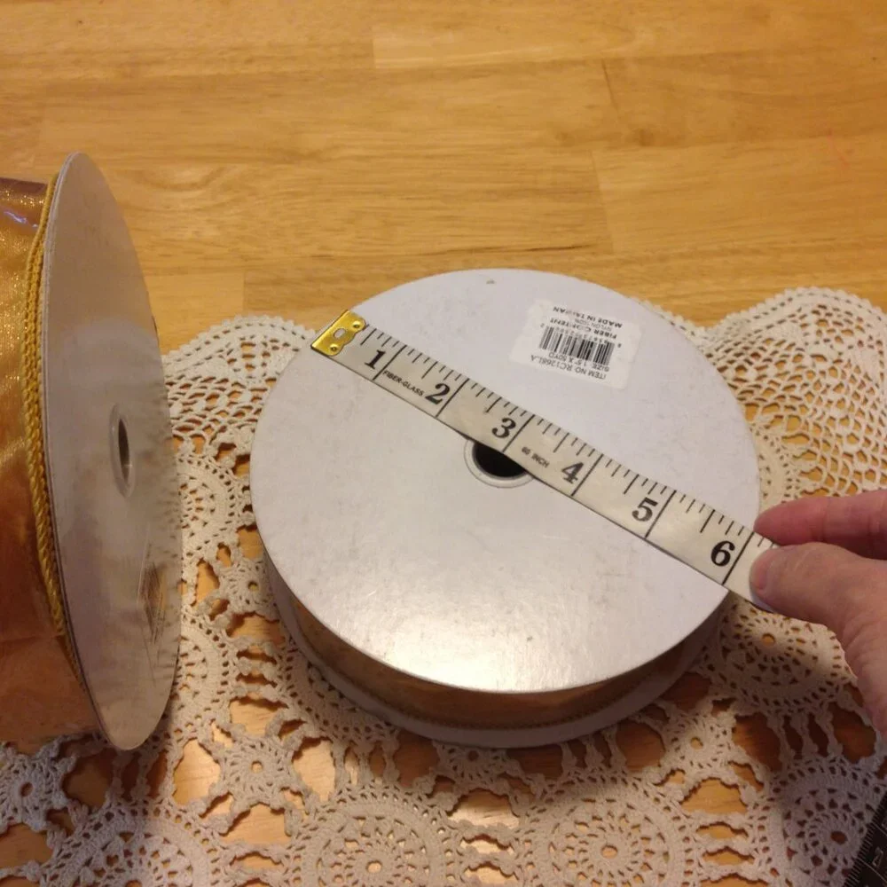 Gold Christmas or Thanksgiving Ribbon, gift ribbon or to make wreaths